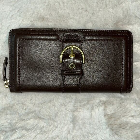 Coach Campbell Signature Buckle Zip Accordion Wallet - Picture 1 of 8